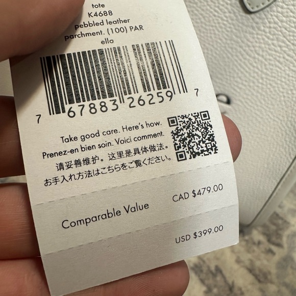 Kate spade pebbled leather tote purse NWT - Picture 5 of 15